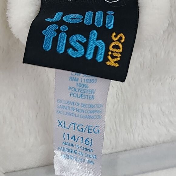 DREAM Ivory Sequin Fuzzy Robe Girls XL 14/16 Faux Fur Fleece Sleepwear Bathrobe - Picture 11 of 14